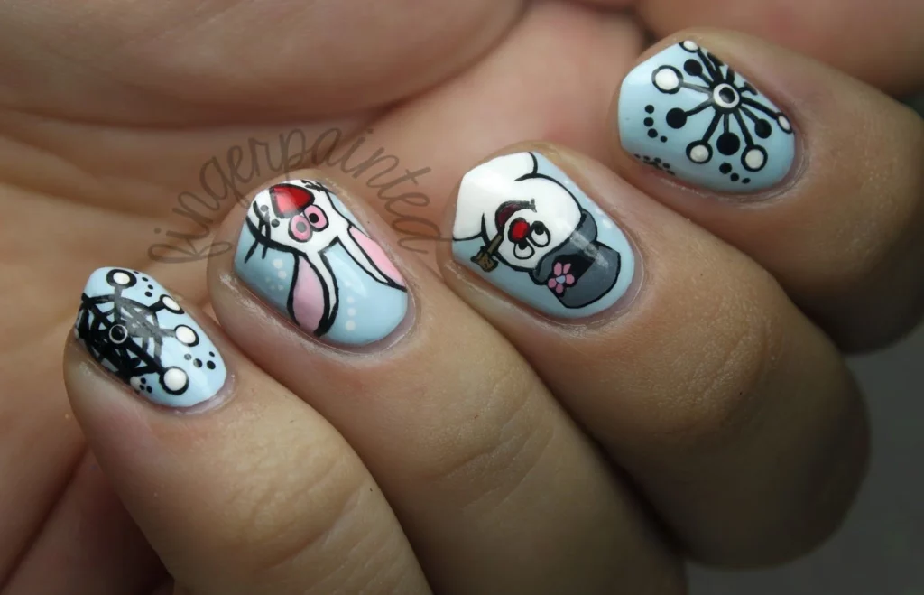 Frosty and Friends nail 