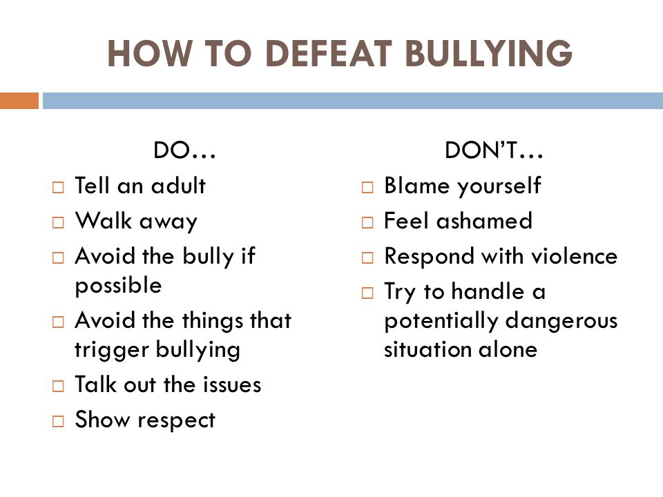 defeat bullying