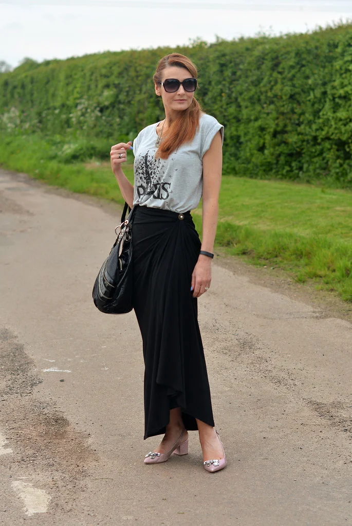 Long Maxi Skirts with High Heels