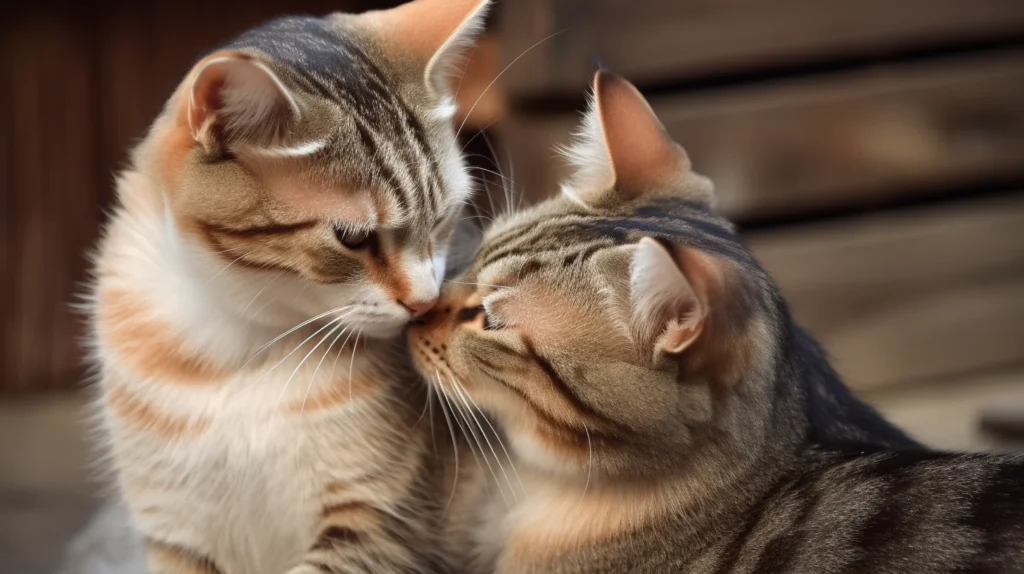 Favor Through Mutual Grooming cats