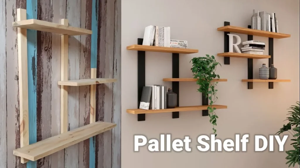 Pallet Wood Wall Shelf/Bookcase