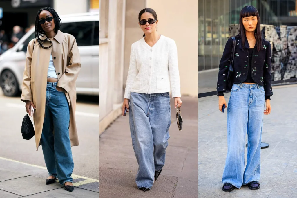 Wide-Leg Revival jeans trends 2024
