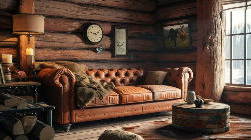 Rustic Wood Furniture modern farmhouse living room 