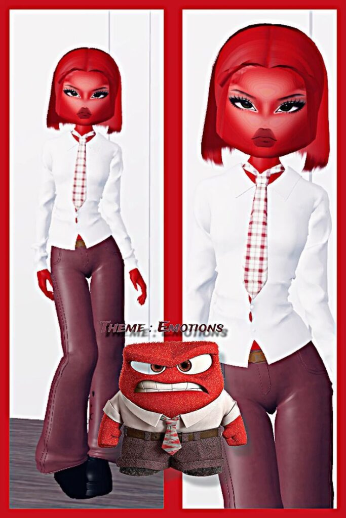 Dress to impress theme emotions anger from inside out oUTFIT