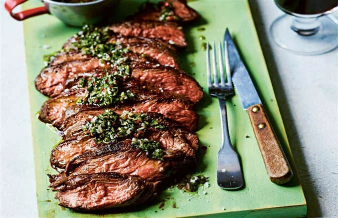 Skirt steak with chimichurri