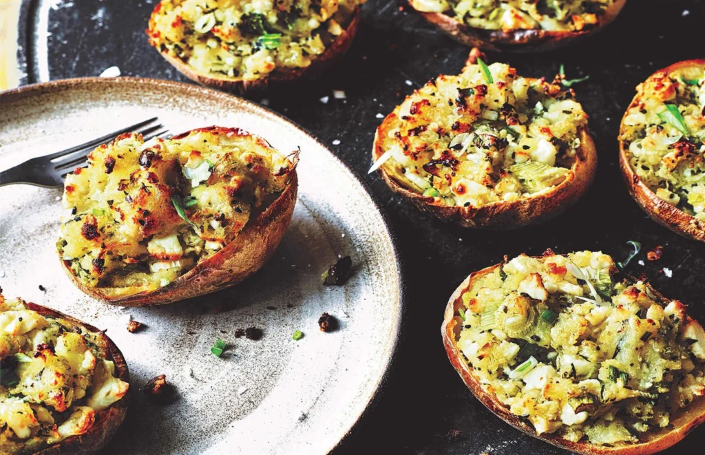 Stuffed potato skins