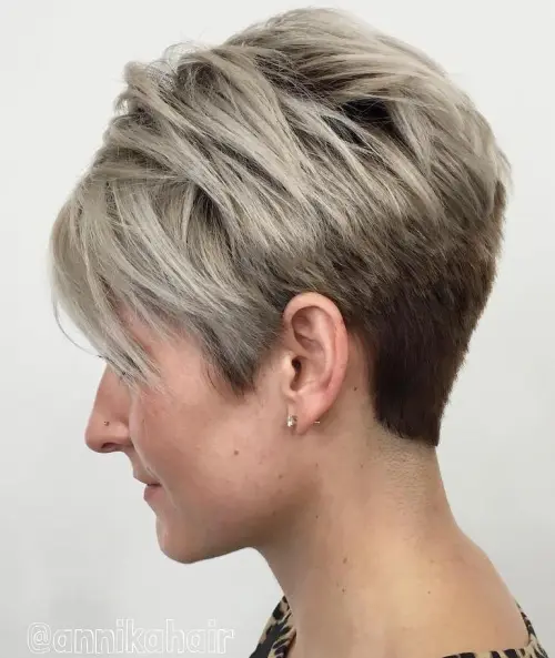 6. Short Haircut with Modern Color
