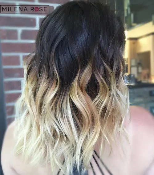 6. Black and Tan Ombre
