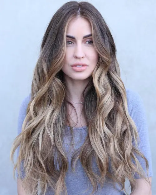 Middle Part with Beachy Waves