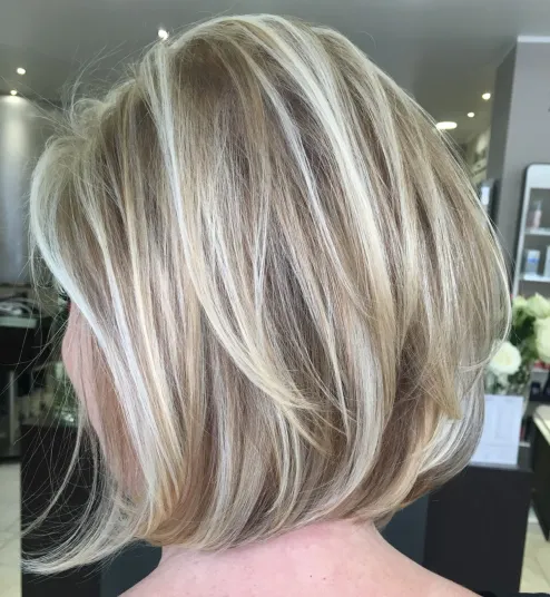 6. Dishwater Blonde Bob with Layers and Highlights