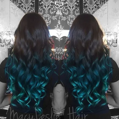 1. Dark Brown Blue Ombre
