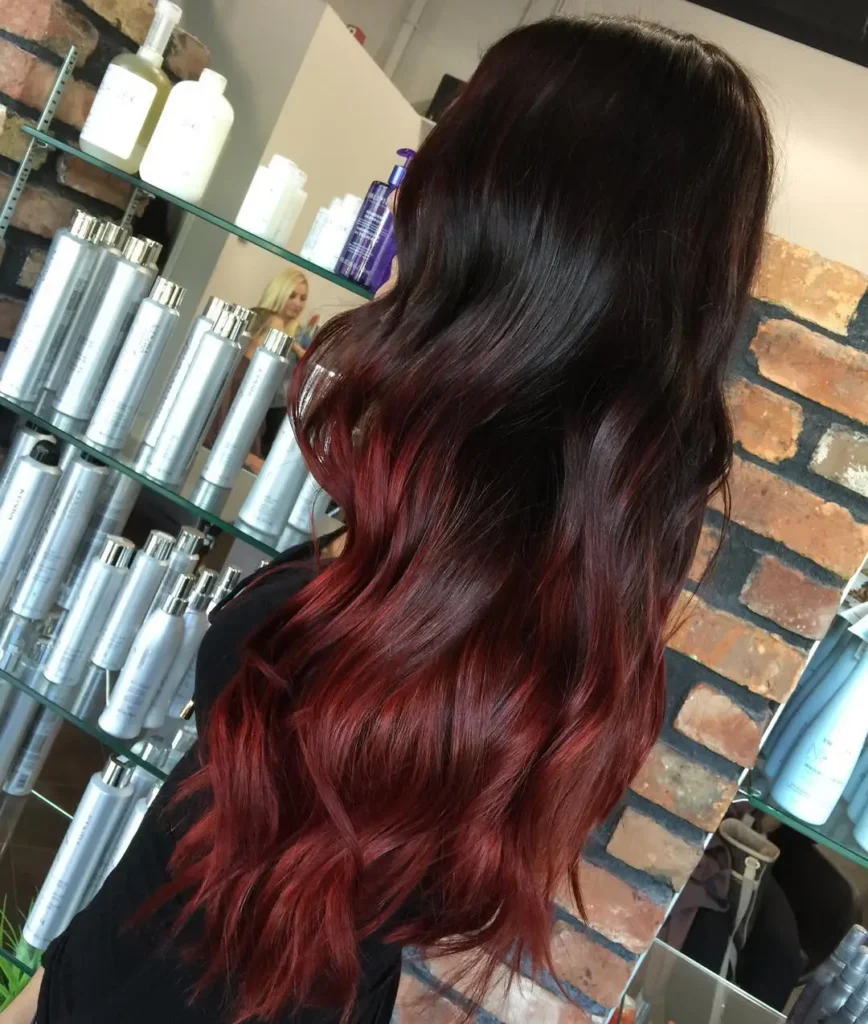 6. Red Auburn Ombre
