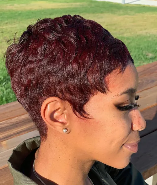 Red Pixie Haircut