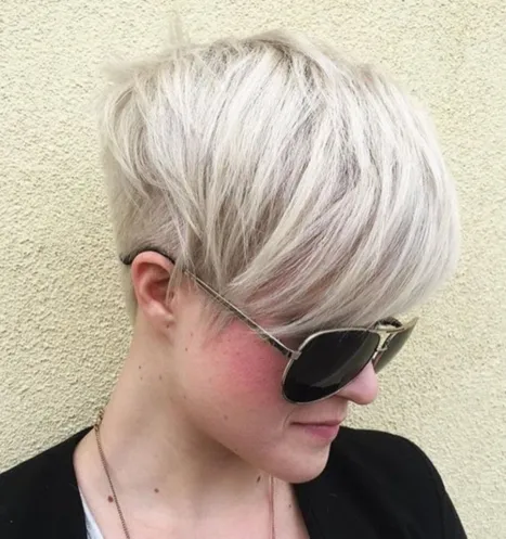 Undercut Pixie with Long Bangs