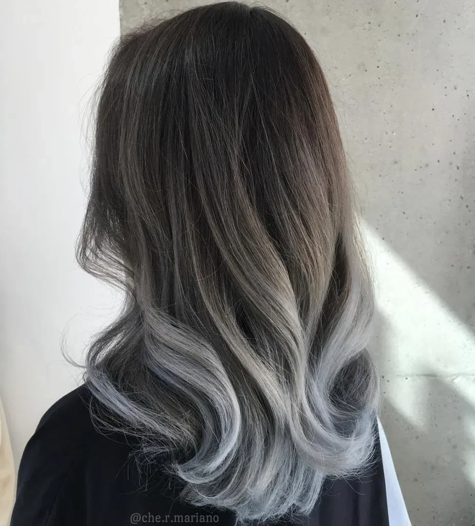 3. Smokey and Silver Ombre
