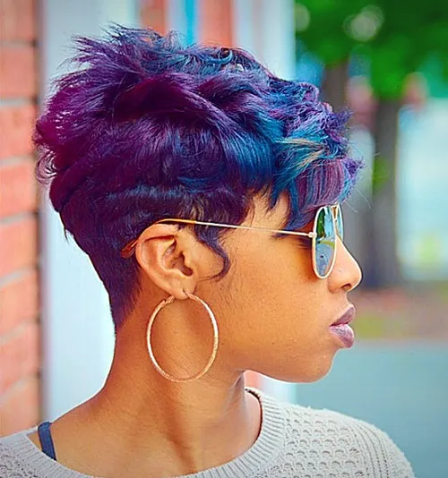 . Purple and Blue Layered Cut