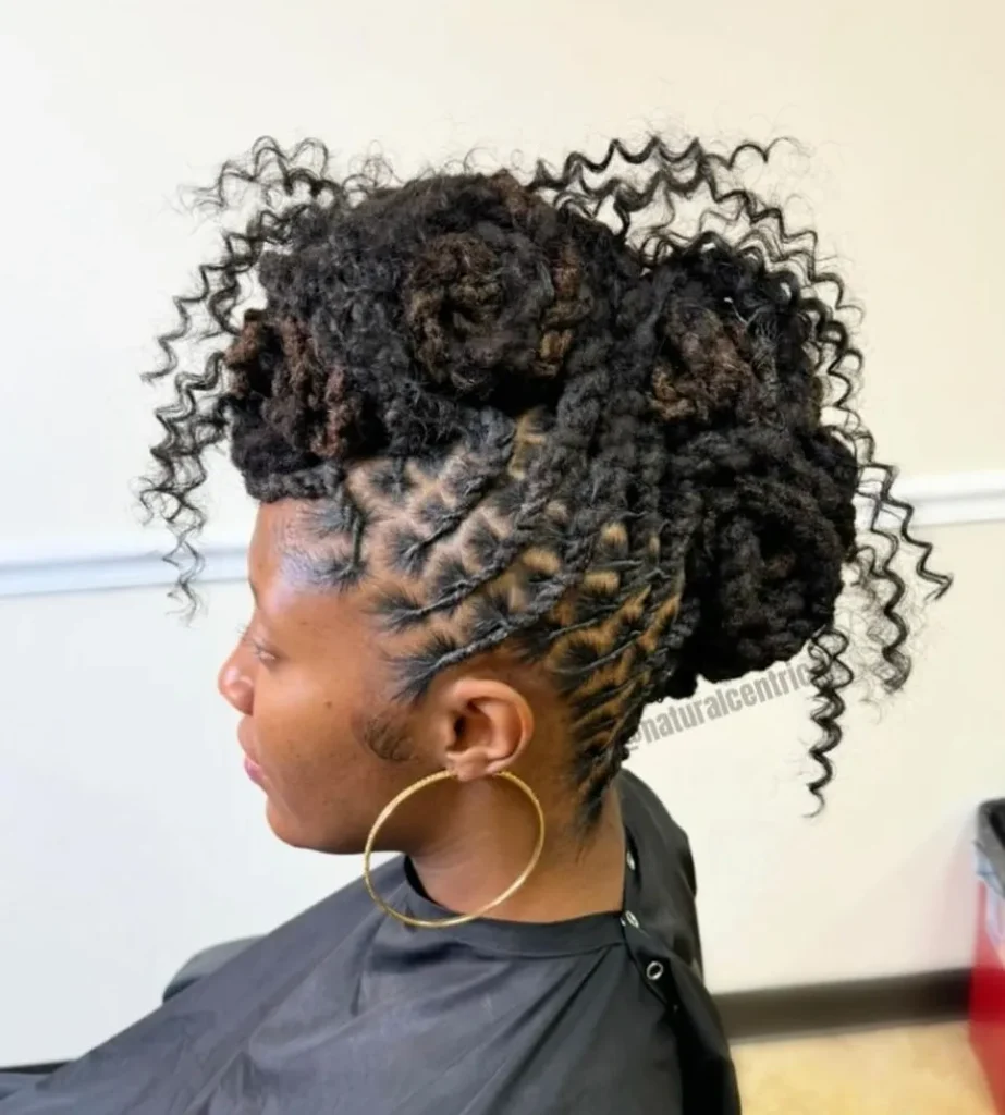 Bright Blonde Curly Mohawk