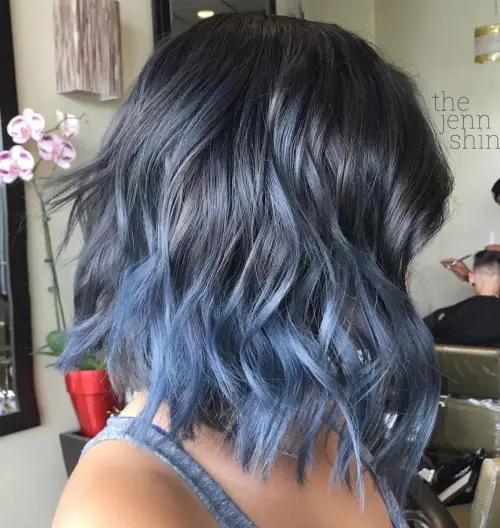 7. Pastel Blue Fade for Brunettes
