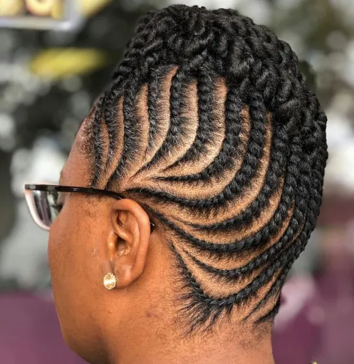 Side-Parted Two Chunky Twists