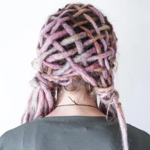 Candyfloss Pink Woven Dreadlocks