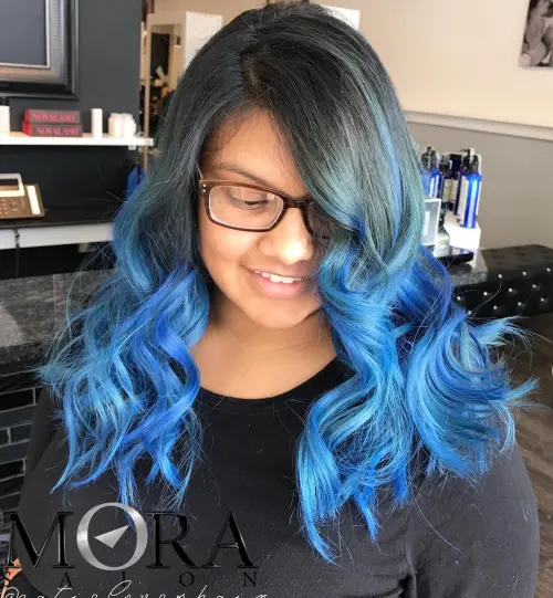 13. Cobalt Blue Balayage