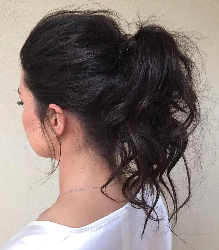 High and Tousled Hairstyle