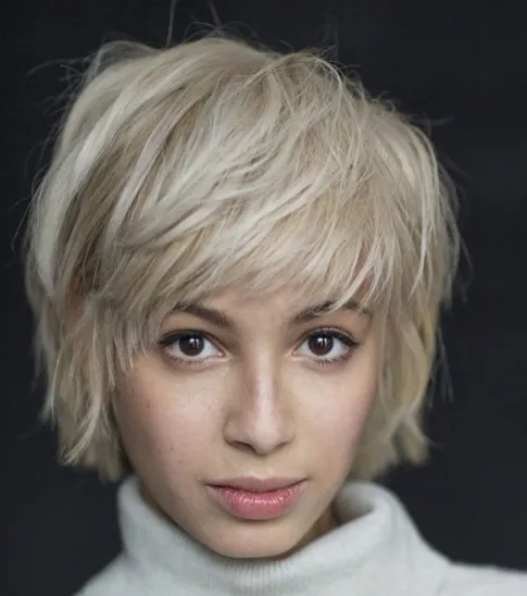 Textured Bob with Bangs