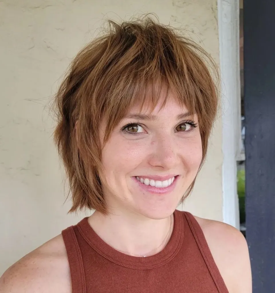 Short Shaggy Cut with Bangs