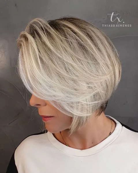 Layered Bob with Highlights