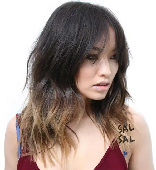 9. Dark Ombre with Sandy Hues
