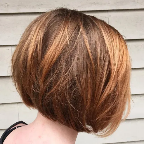 . Short Red Cut with Wispy Layers