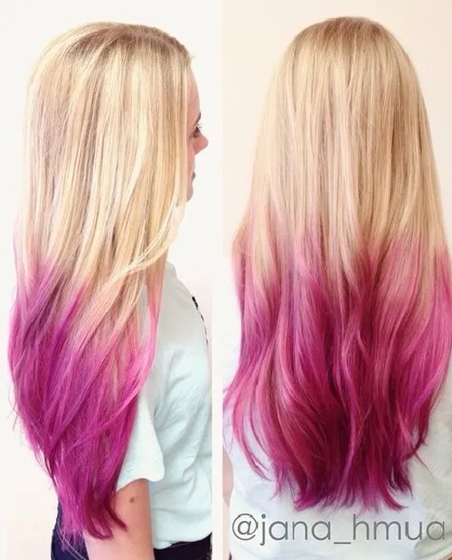 4. Cotton Candy Colors: Blonde to Pink Ombre
