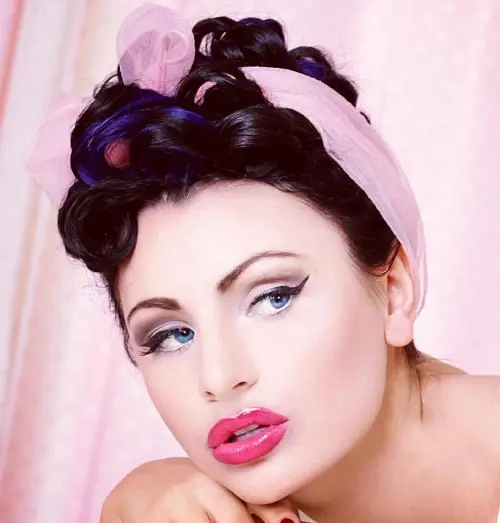 Old-Fashioned Pin Curl Updo