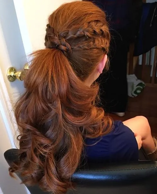 Double Braided Wrap Around Ponytail