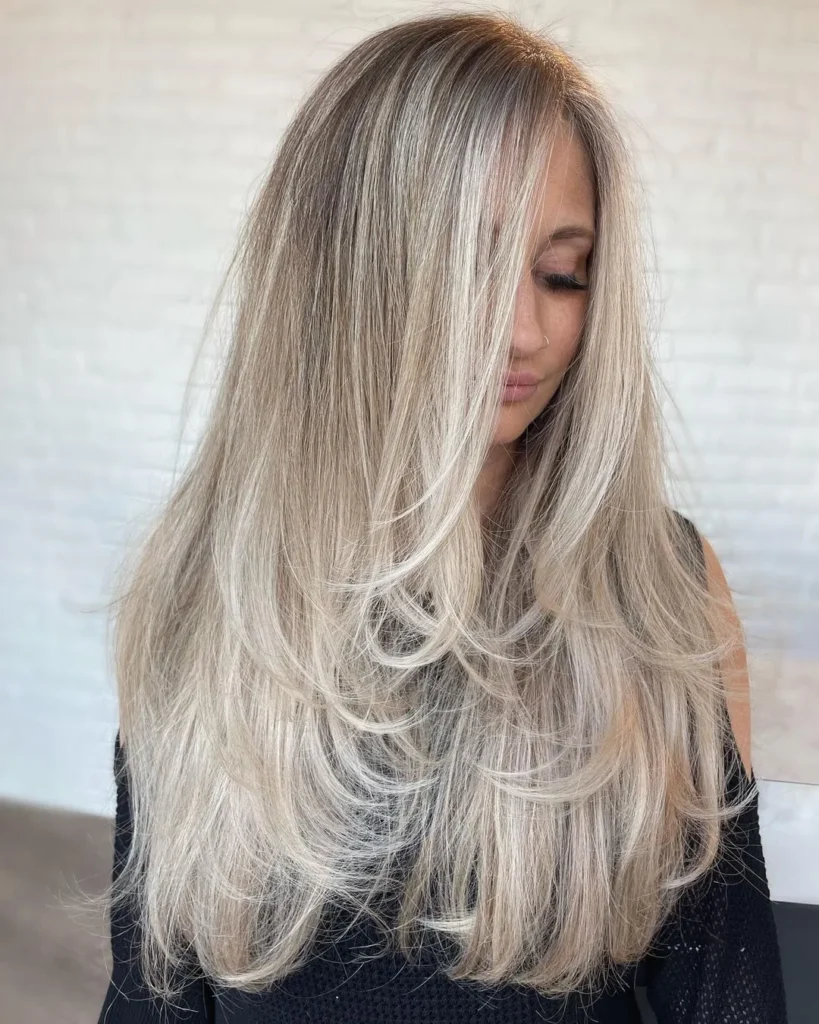 10. Summer Blonde with Feathered Ends