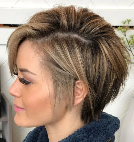 Short Sliced Cut for Fine Hair