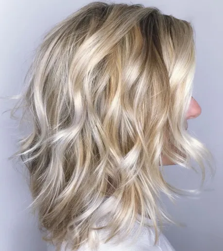 Delicate Light Blonde Shag