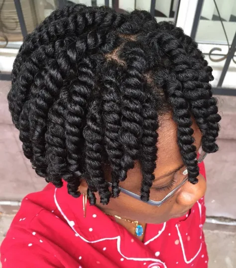 Side-Parted Two Chunky Twists