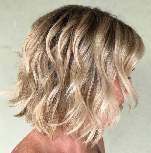 13. Shaggy Blonde Bob for Fine Hair