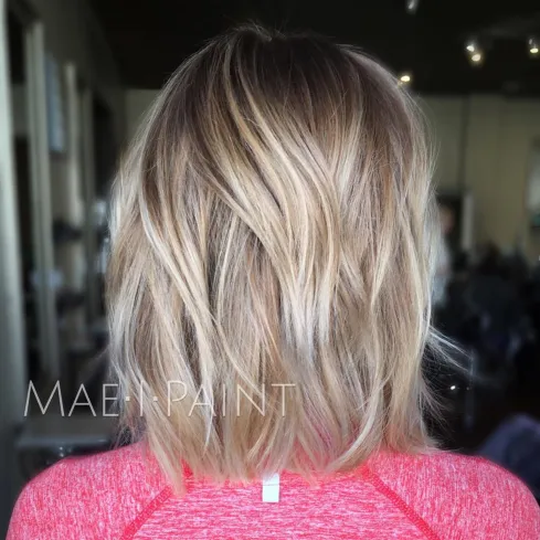 Soft Layered Lob for Fine Hair