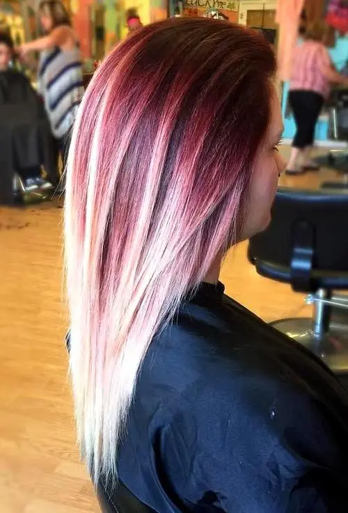 15. Angled Colored Cut
