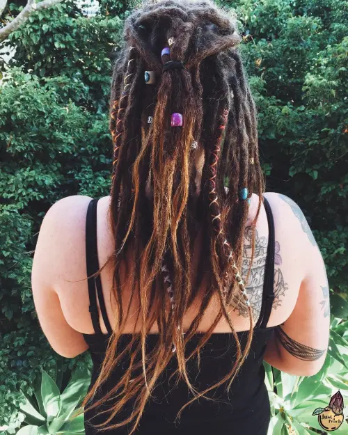  Dreadlocks with Wraps, Beads and Braids