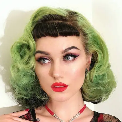 8. Green Vintage Curls