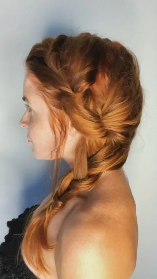 6. Faux French Side Braid