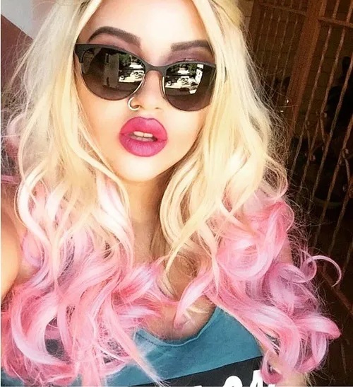 6. Sassy Blonde to Sugary Pink
