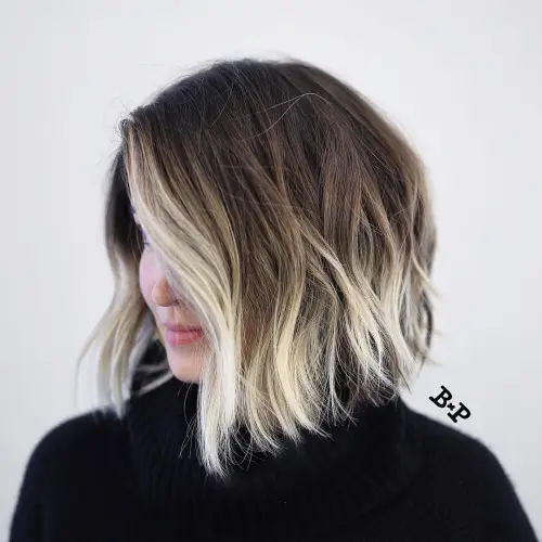 12. Ombre Shoulder Length Style
