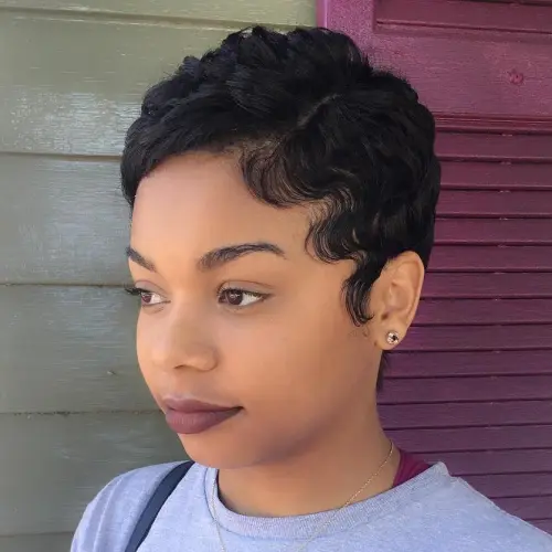 Short African American Pixie Cut