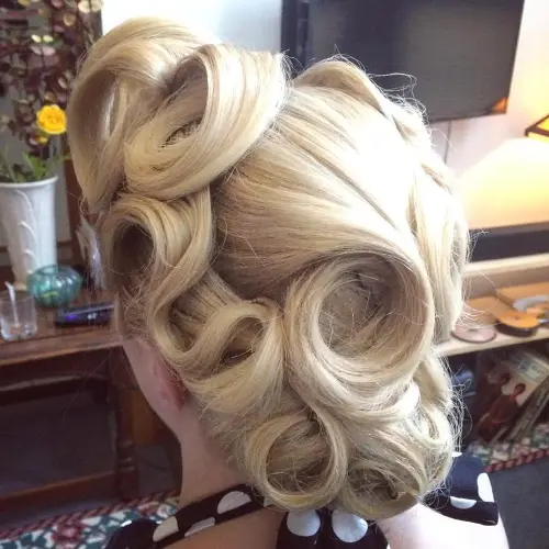 12. Pin Curl Updo