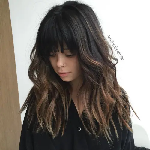 8. Long Cut with Bangs