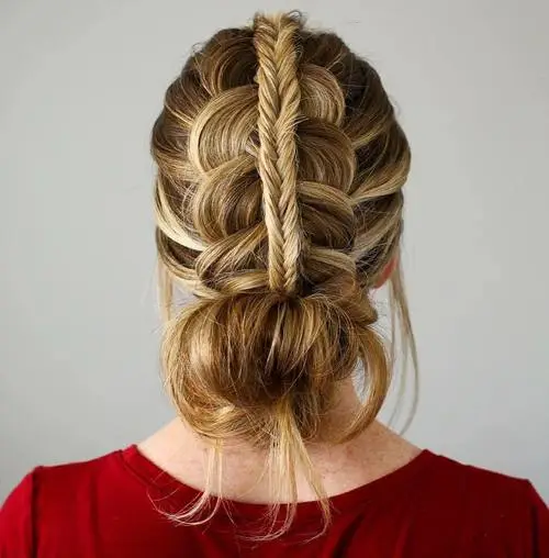 8. Amazing Braids and Bun